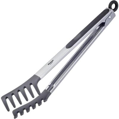 Westmark Buffetzange Fork Silicone Maxi, 32.5cm, Servierbesteck, Grau, Silber Westmark Buffetzange Fork Silicone Maxi, 32.5cm, Servierbesteck, Grau, Silber