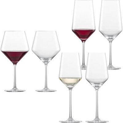 Zwiesel Glas PURE Rotwein- und Weissweingläser - 6-tlg Set - Weingläser Zwiesel Glas PURE Rotwein- und Weissweingläser - 6-tlg Set - Weingläser