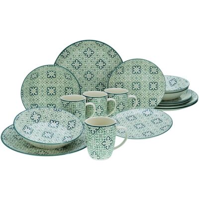 CREATABLE Yara Petrol 16-tlg. Geschirr-Set - Geschirrset für 4 Personen CREATABLE Yara Petrol 16-tlg. Geschirr-Set - Geschirrset für 4 Personen