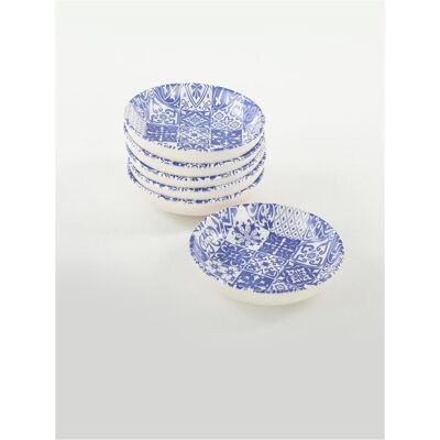 Hermia Demetrius, Schüssel + Schale, Blau, Weiss Hermia Demetrius, Schüssel + Schale, Blau, Weiss