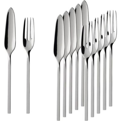 Villeroy & Boch NewWave Fischbesteck, Besteck, Silber Villeroy & Boch NewWave Fischbesteck, Besteck, Silber