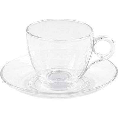Axentia, Tasse, Teeglas mit Untertasse, 6 Stück (210 ml, 6x) Axentia, Tasse, Teeglas mit Untertasse, 6 Stück (210 ml, 6x)
