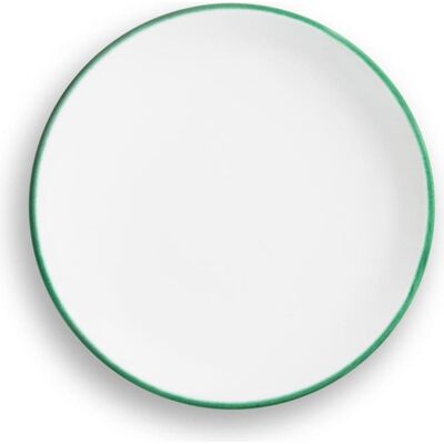 Gmundner Keramik Grüner Rand, Dessertteller Cup (Ø 20cm), Teller, Grün Gmundner Keramik Grüner Rand, Dessertteller Cup (Ø 20cm), Teller, Grün