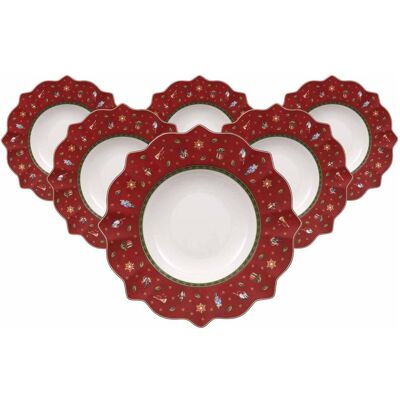 Villeroy & Boch Multipack Toy"s Delight Suppenteller rot - 6 Stück, Teller, Rot Villeroy & Boch Multipack Toy"s Delight Suppenteller rot - 6 Stück, Teller, Rot