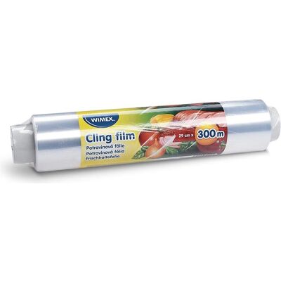Wimex.eu Frischhaltefolie (PE) 9µm 29cm x 300m einzeln verpackt - 1 Stück, Lebensmittelverpackung, Transparent Wimex.eu Frischhaltefolie (PE) 9µm 29cm x 300m einzeln verpackt - 1 Stück, Lebensmittelverpackung, Transparent