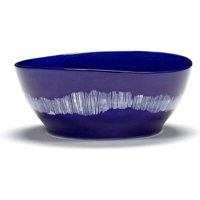 Serax Feast By Ottolenghi Kom Ø18 Set Van 4 Dark Blue/White Stripes, Schüssel + Schale, Blau, Weiss Serax Feast By Ottolenghi Kom Ø18 Set Van 4 Dark Blue/White Stripes, Schüssel + Schale, Blau, Weiss