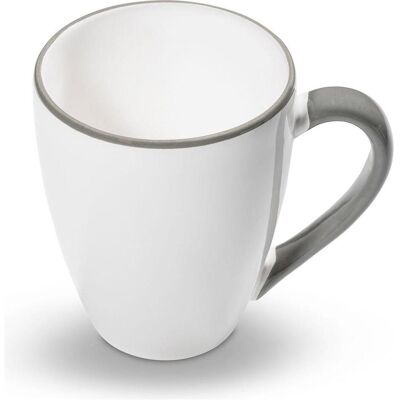 Gmundner Keramik, Tasse, Grauer Rand, Frühstücksbecher Max 0,3 Liter (300 ml) Gmundner Keramik, Tasse, Grauer Rand, Frühstücksbecher Max 0,3 Liter (300 ml)