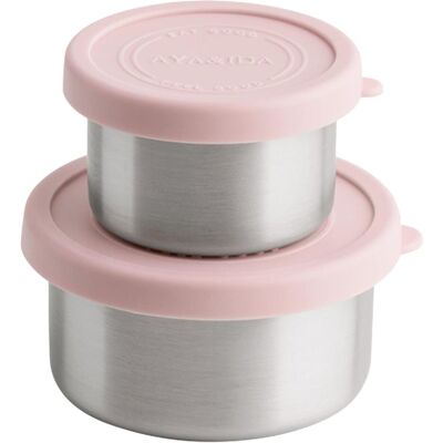 Aya & Ida 2er Set Snack Container 100ml + 200ml Soft Rose, Lunchbox, Pink Aya & Ida 2er Set Snack Container 100ml + 200ml Soft Rose, Lunchbox, Pink