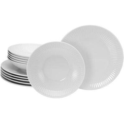 Creatable Valencia Weiß 12-tlg. Porzellan-Geschirrset - Esstischservice Creatable Valencia Weiß 12-tlg. Porzellan-Geschirrset - Esstischservice