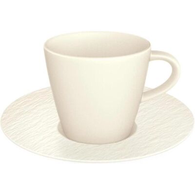 Villeroy & Boch Tasse, Espressotasse mit Untertasse Manufacture Rock blanc (2x) Villeroy & Boch Tasse, Espressotasse mit Untertasse Manufacture Rock blanc (2x)