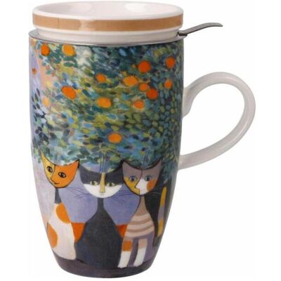 Goebel Rosina Wachtmeister Katzen-Teetasse Mit Deckel Und Sieb - Teetasse Goebel Rosina Wachtmeister Katzen-Teetasse Mit Deckel Und Sieb - Teetasse