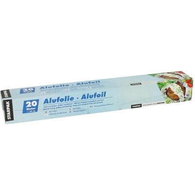 PAPSTAR Alufolie - 20 m x 30 cm - 11 my - Faltschachtel PAPSTAR Alufolie - 20 m x 30 cm - 11 my - Faltschachtel