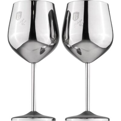 BerlingerHaus Metall-Weinglas-Set, 2tlg., je 550 ml, Weingläser, Silber BerlingerHaus Metall-Weinglas-Set, 2tlg., je 550 ml, Weingläser, Silber