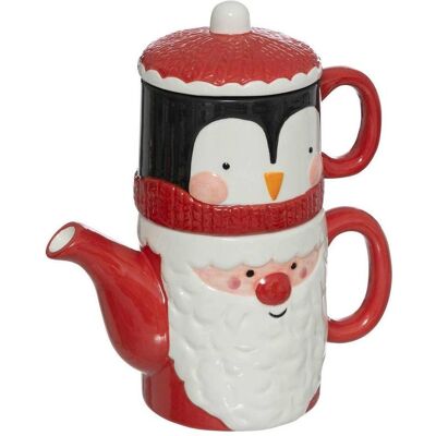 Atmosphera, Tasse, Czajnik i kubek ze świątecznym motywem, 21 cm Atmosphera, Tasse, Czajnik i kubek ze świątecznym motywem, 21 cm