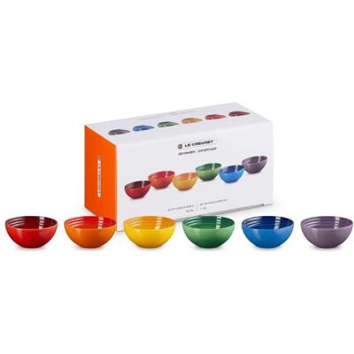 Le Creuset Set 6 snack bowls rainbow, Lunchbox, Mehrfarbig, Orange, Blau, Rot, Grün, Violett, Gelb Le Creuset Set 6 snack bowls rainbow, Lunchbox, Mehrfarbig, Orange, Blau, Rot, Grün, Violett, Gelb