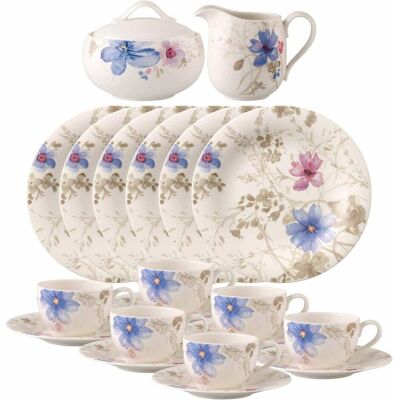 Villeroy & Boch Geschirrset, Mariefleur Gris Basic Kaffeeservice Villeroy & Boch Geschirrset, Mariefleur Gris Basic Kaffeeservice