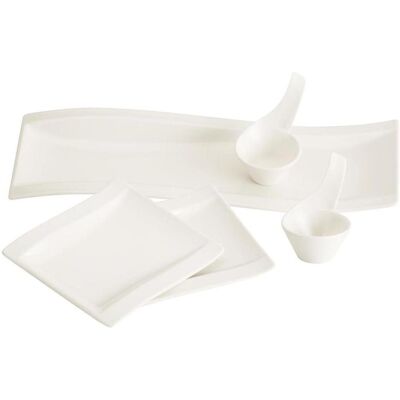 Villeroy & Boch NewWave Antipasti-Set - Porzellan, 5-tlg. Villeroy & Boch NewWave Antipasti-Set - Porzellan, 5-tlg.