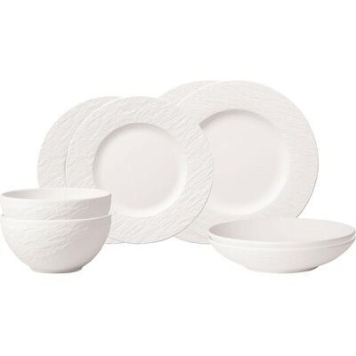 Villeroy & Boch Geschirrset, Manufacture Rock Blanc Einsteiger-Set (8 Stk.) Villeroy & Boch Geschirrset, Manufacture Rock Blanc Einsteiger-Set (8 Stk.)