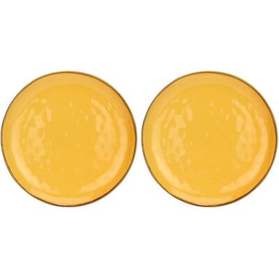 Rose Tulipani, Tablett, Set mit 2 runden Platten Concerto Ocra - Gelb 32 cm Rose Tulipani, Tablett, Set mit 2 runden Platten Concerto Ocra - Gelb 32 cm