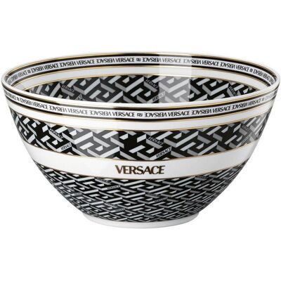 Versace La Greca Signature Schwarze Schale - 18 cm - Porzellan Versace La Greca Signature Schwarze Schale - 18 cm - Porzellan