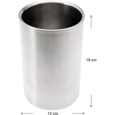 Excellent Houseware 2er-Set Weinkühler aus Edelstahl, Flaschenkühler, Silber Excellent Houseware 2er-Set Weinkühler aus Edelstahl, Flaschenkühler, Silber