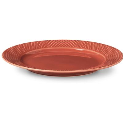Lyngby Rhombe Porzellan Essteller - 23cm - Terrakotta Lyngby Rhombe Porzellan Essteller - 23cm - Terrakotta