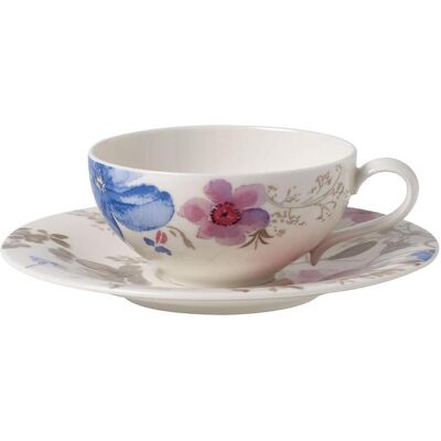 Villeroy & Boch - Mariefleur Gris - 2‑teilig - Theekop - Teekuppe mit Untertasse Villeroy & Boch - Mariefleur Gris - 2‑teilig - Theekop - Teekuppe mit Untertasse