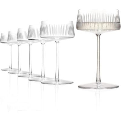 Stölzle 6er Set New York Bar Soho Champagnerschale Coupe 276ml, Weingläser, Transparent Stölzle 6er Set New York Bar Soho Champagnerschale Coupe 276ml, Weingläser, Transparent