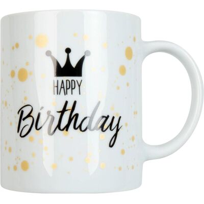 Könitz, Tasse, Kaffeetasse Happy Birthday 300 ml, 1 Stück, Weiss (300 ml, 1x) Könitz, Tasse, Kaffeetasse Happy Birthday 300 ml, 1 Stück, Weiss (300 ml, 1x)