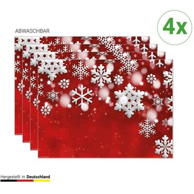 CoverYourDesk, Tischset, Tischset Weisse Schneekristalle CoverYourDesk, Tischset, Tischset Weisse Schneekristalle