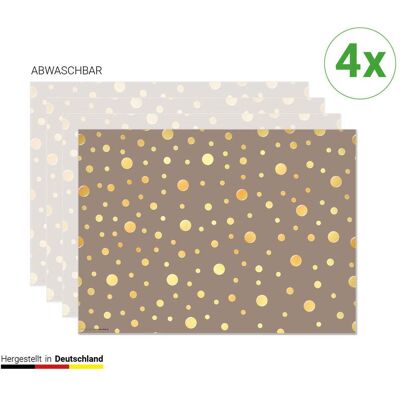 CoverYourDesk, Tischset, Tischset Goldene Punkte CoverYourDesk, Tischset, Tischset Goldene Punkte