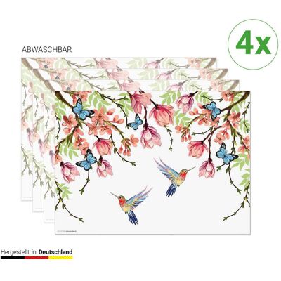 CoverYourDesk, Tischset, Tischset Kolibris und Schmetterlinge CoverYourDesk, Tischset, Tischset Kolibris und Schmetterlinge