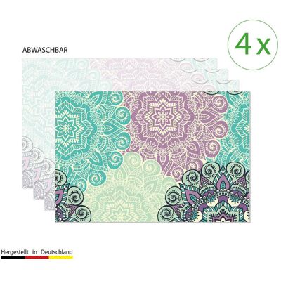 CoverYourDesk, Tischset, Tischset Mandala grün-türkis CoverYourDesk, Tischset, Tischset Mandala grün-türkis