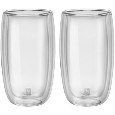 Zwilling Sorrento "Bar" Longdrink Glas doppelwandig, 2er Set, 350 ml, Cocktailgläser, Silber, Weiss, Transparent Zwilling Sorrento "Bar" Longdrink Glas doppelwandig, 2er Set, 350 ml, Cocktailgläser, Silber, Weiss, Transparent