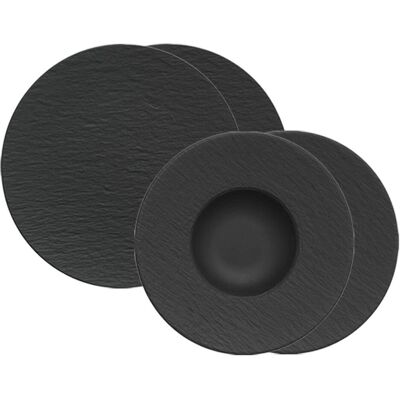 Villeroy & Boch - Manufacture Rock - Schwarz - Dinnerware Set Villeroy & Boch - Manufacture Rock - Schwarz - Dinnerware Set