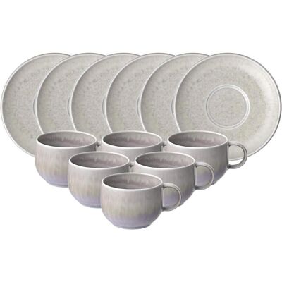 Villeroy & Boch Perlemor Sand Espressotassen mit Untertassen - Espresso Cups Villeroy & Boch Perlemor Sand Espressotassen mit Untertassen - Espresso Cups