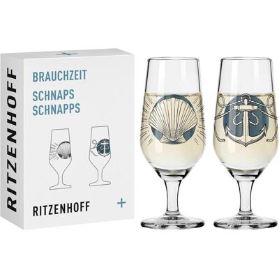 Ritzenhoff Schnapsglas - Blau Grau - Set 2 Ritzenhoff Schnapsglas - Blau Grau - Set 2