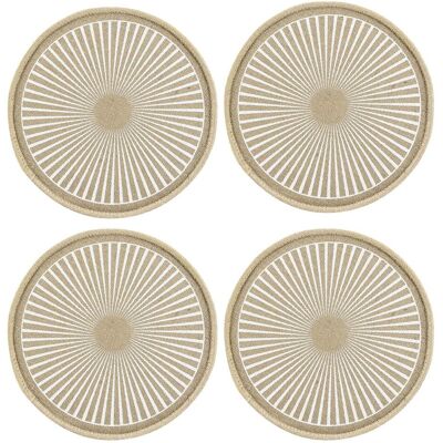 Casativo, Tischset, 4er-Set runde Tischsets (4 Stk., 38 cm) Casativo, Tischset, 4er-Set runde Tischsets (4 Stk., 38 cm)