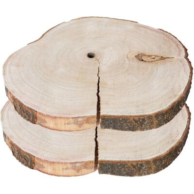 Natura Punto, Untersetzer, 2er-Set runde Untersetzer aus Holz Natura Punto, Untersetzer, 2er-Set runde Untersetzer aus Holz