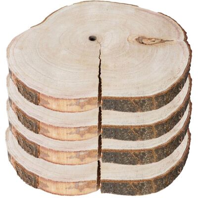 Natura Punto, Untersetzer, 4er-Set runde Untersetzer aus Holz Natura Punto, Untersetzer, 4er-Set runde Untersetzer aus Holz