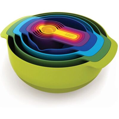 Joseph Joseph Nest 9 Plus, Schüssel + Schale, Mehrfarbig Joseph Joseph Nest 9 Plus, Schüssel + Schale, Mehrfarbig