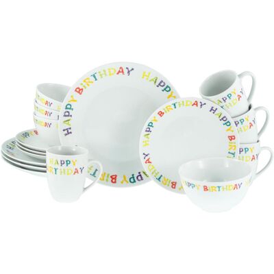 Creatable Happy Birthday 16-tlg. Geschirrset - Essen & Trinken Creatable Happy Birthday 16-tlg. Geschirrset - Essen & Trinken