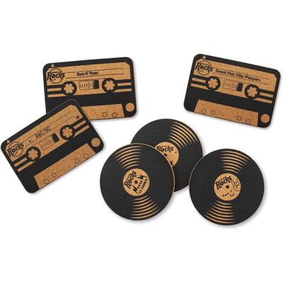 Winkee, Untersetzer, - Rocks Coaster Set of 6 - Black (6x, Glasuntersetzer) Winkee, Untersetzer, - Rocks Coaster Set of 6 - Black (6x, Glasuntersetzer)