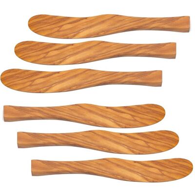 Natura Punto Buttermesser, Streichmesser, 17 cm, Olivenholz, 6er-Set, Besteck, Braun Natura Punto Buttermesser, Streichmesser, 17 cm, Olivenholz, 6er-Set, Besteck, Braun