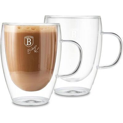 BerlingerHaus, Tasse, Kaffee Glas 300ml 2er Set mit Griff (300 ml, 2x) BerlingerHaus, Tasse, Kaffee Glas 300ml 2er Set mit Griff (300 ml, 2x)