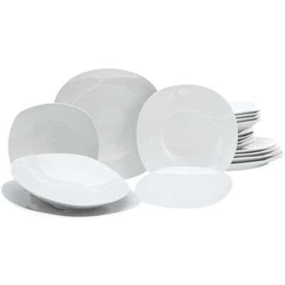 Creatable Square Weiss 18-teilige Geschirr-Set - Teller-Set Creatable Square Weiss 18-teilige Geschirr-Set - Teller-Set