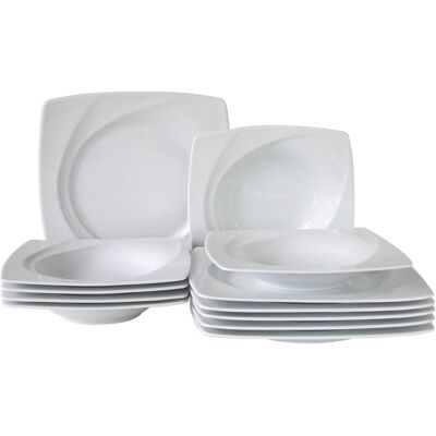 Creatable Celebration Geschirr-Set - Weiß, 12-tlg. für 6 Personen Creatable Celebration Geschirr-Set - Weiß, 12-tlg. für 6 Personen