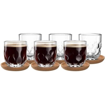Leonardo, Tasse, Gocce Kaffeegläser mit Untersetzer (220 ml, 6x) Leonardo, Tasse, Gocce Kaffeegläser mit Untersetzer (220 ml, 6x)