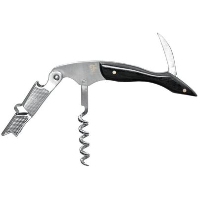 Ich-zapfe Kellnermesser Petit Noir mit Ebenholzgriff, Flaschenöffner, Schwarz Ich-zapfe Kellnermesser Petit Noir mit Ebenholzgriff, Flaschenöffner, Schwarz