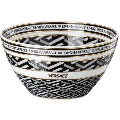 Versace La Greca Signature Black Schale - 12 cm Porzellan Versace La Greca Signature Black Schale - 12 cm Porzellan